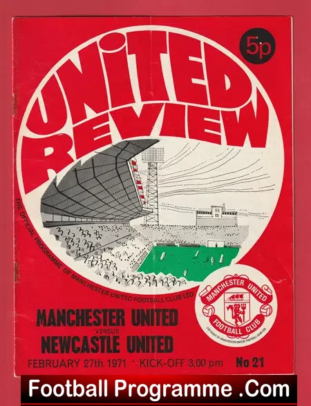 Manchester United v Newcastle United 1971 – Man Utd