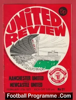 Manchester United v Newcastle United 1971 – Man Utd