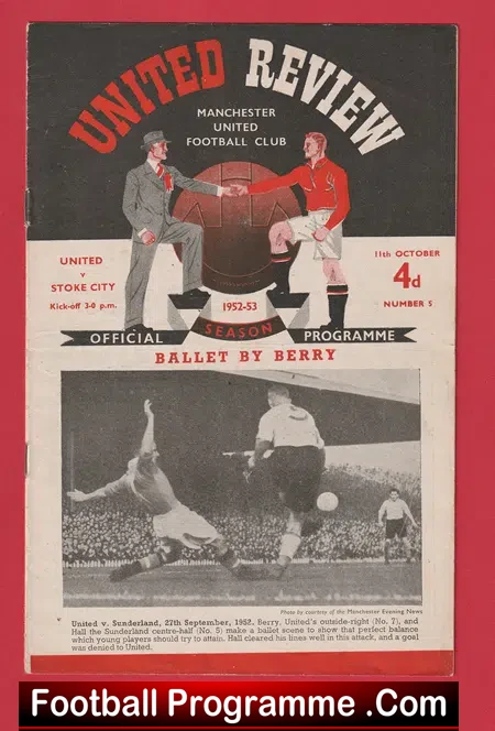 Manchester United v Stoke City 1952 - 1950's Man United