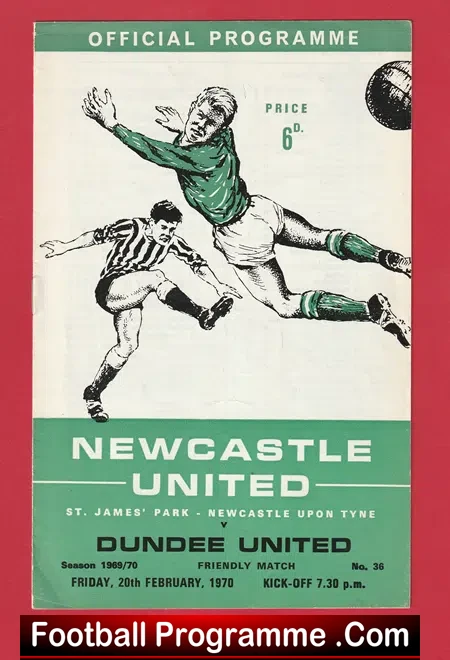 Newcastle United v Dundee United 1969 – Fairs Cup Match