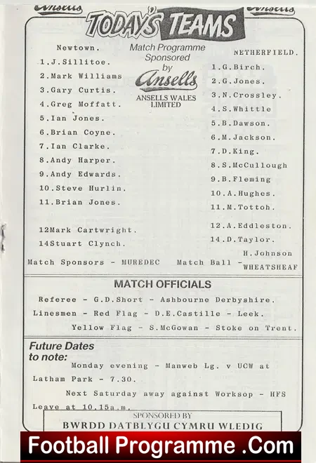 Newtown v Netherfield 1991
