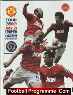 Philadelphia Union v Manchester United 2010 - USA Tour America - football programme