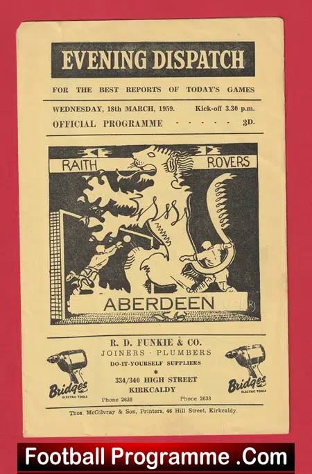 Raith Rovers v Aberdeen 1959 – Scotland