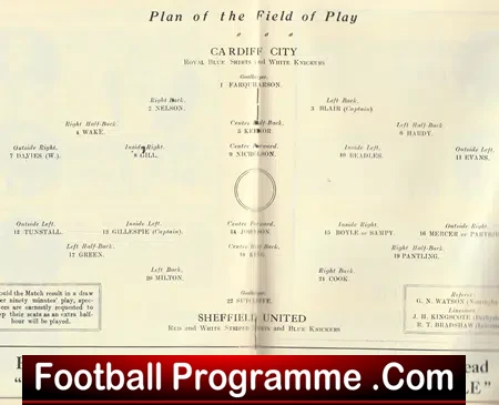 Sheffield United v Cardiff City 1925 - FA Cup Final at Wembley
