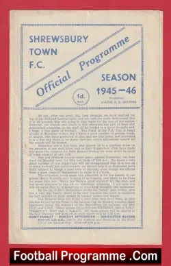 Shrewsbury Town v Ransome Marles 1946 - 1940s
