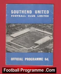 Southend United v York City 1965 - Signed - football programme