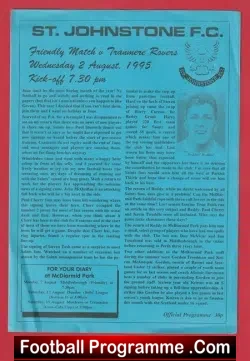 St Johnstone v Tranmere Rovers 1995 – Pre Season Friendly