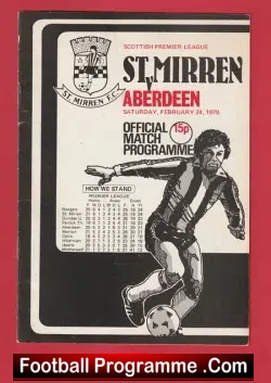 St Mirren v Aberdeen 1979 – Alex Ferguson 1st Season Manager
