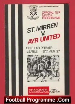 St Mirren v Ayr United 1977 – Sir Alex Ferguson Manager