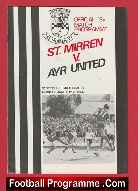 St Mirren v Ayr United 1978 – Alex Ferguson Manager