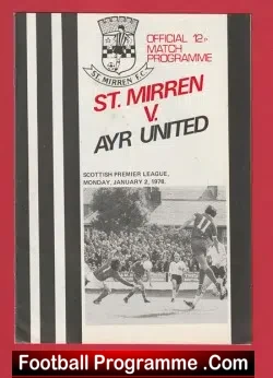 St Mirren v Ayr United 1978 – Alex Ferguson Manager
