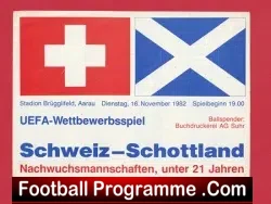 Switzerland v Scotland 1982 – European Under 21 Championship