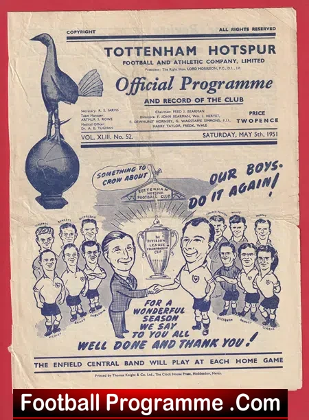 Tottenham Hotspur v Liverpool 1951 – Spurs Champions