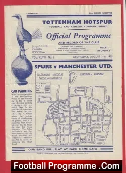 Tottenham Hotspur v Manchester United 1955