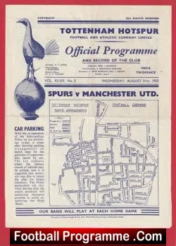 Tottenham Hotspur v Manchester United 1955 – Man Utd