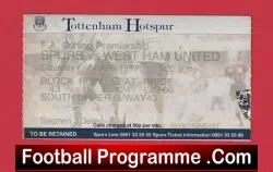 Tottenham Hotspur v West Ham United 1999