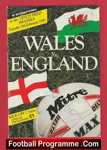 Wales v England 1991 – Multi Autographed SIGNED