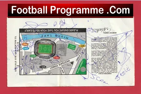 Wales v England 2005 - Multi SIGNED Ticket + Giggs + Rio Etc