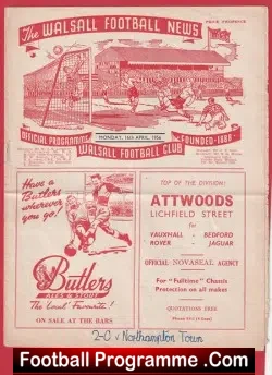 Walsall v Northampton Town 1956