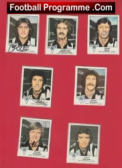 West Bromwich Albion Multi Augographed Pictures SIGNED 1960s - football memorabilia