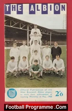 West Bromwich Albion WBA - Multi Autographed SIGNED 1968 - football programme