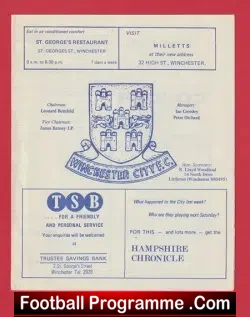Winchester City v Cowes 1970s