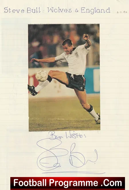 Wolves Football Club Multi Autographed SIGNED Sheet 1990