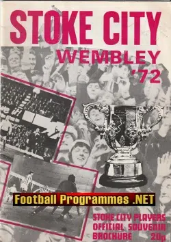 Stoke City Football Club Official Souvenir Brochure 1972 SIGNED