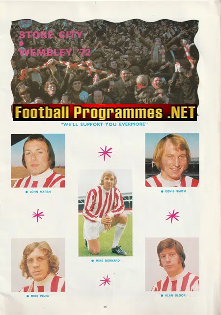 Stoke City Football Club Official Souvenir Brochure 1972 SIGNED