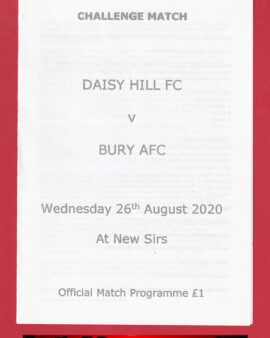 Daisy Hill v Bury AFC 2020 – 1st First Ever Match for Bury AFC