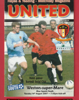 Hayes Yeading United v Weston Super Mare 2007 – First Home Match