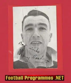 Manchester United Henry Cockburn Autographed Picture 1940s
