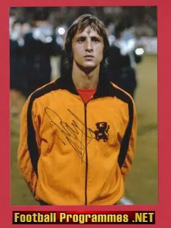 Johan Cruyff Holland Dutch Footballer 3 X Ballon d'Or Winner SIG