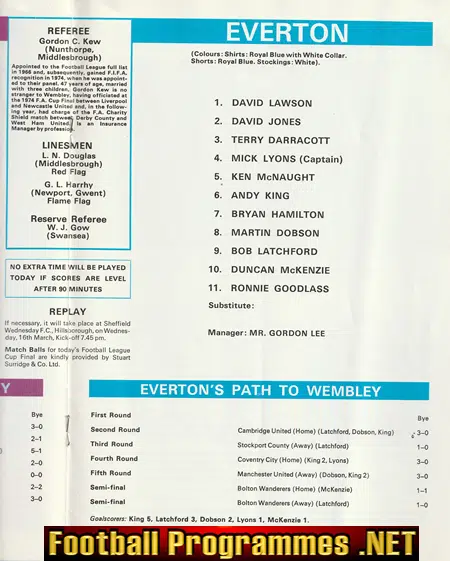 Aston Villa v Everton 1977 - Football League Cup Final Wembley