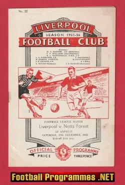 Liverpool v Nottingham Forest 1955 - 1950's