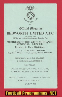 Bedworth United v Hinckley Athletic 1969