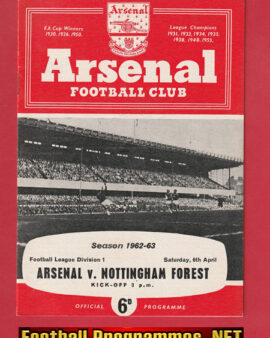 Arsenal v Nottingham Forest 1963 – 1960s