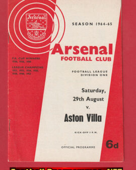 Arsenal v Aston Villa 1964 – 1960’s