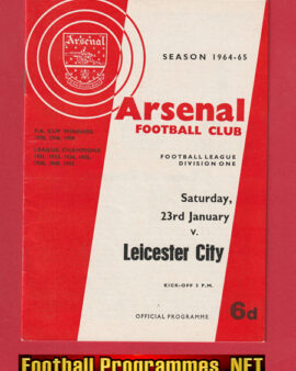Arsenal v Leicester City 1965 – 1960’s