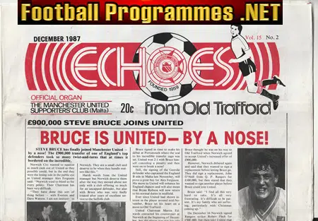 Manchester United Malta Supporters Club Magazine 1987 – December