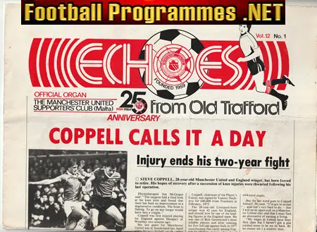 Manchester United Malta Supporters Club Magazine 1984 – Sept