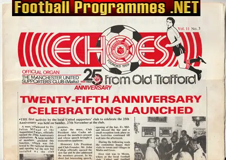 Manchester United Malta Supporters Club Magazine 1983 – December