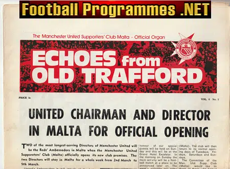 Manchester United Malta Supporters Club Magazine 1979 – January