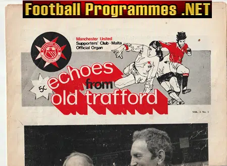 Manchester United Malta Supporters Club Magazine 1977 – August