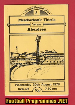 Meadowbank Thistle v Aberdeen 1978 – Alex Ferguson First Season