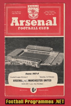 Arsenal v Manchester United 1958 – Last Game Busby Babes in UK