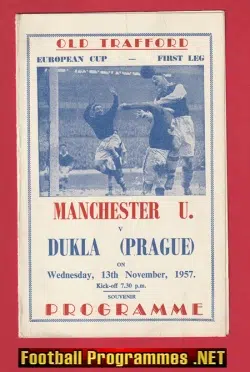 Manchester United v Dukla Prague 1957 - Pirate -  European Cup