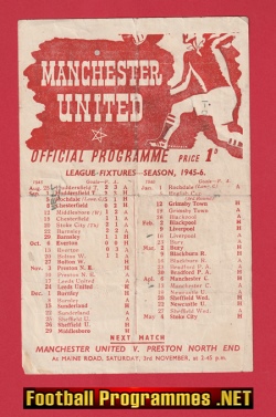 Manchester United v Bolton Wanderers 1945 – Man Utd 1940’s Busby 1st