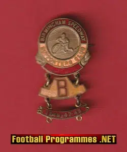 Birmingham Speedway Badge 1947 – 1940s Badges + Year Bar