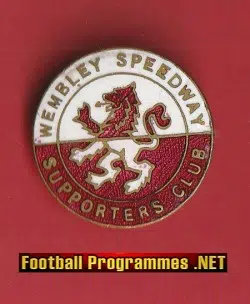 Wembley Speedway Supporters Badge 1950s
